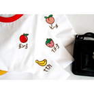 Kawaii Hand Embroidered Korean Fruit Shirts - Shirt