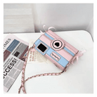 Kawaii Harajuku Camera Shaped 3D Purse in Pink and Blue - Cosparty