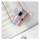 Kawaii Harajuku Camera Shaped 3D Purse in Pink and Blue - purse