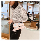 Kawaii Harajuku Camera Shaped 3D Purse in Pink and Blue - purse