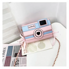 Kawaii Harajuku Camera Shaped 3D Purse in Pink and Blue - purse