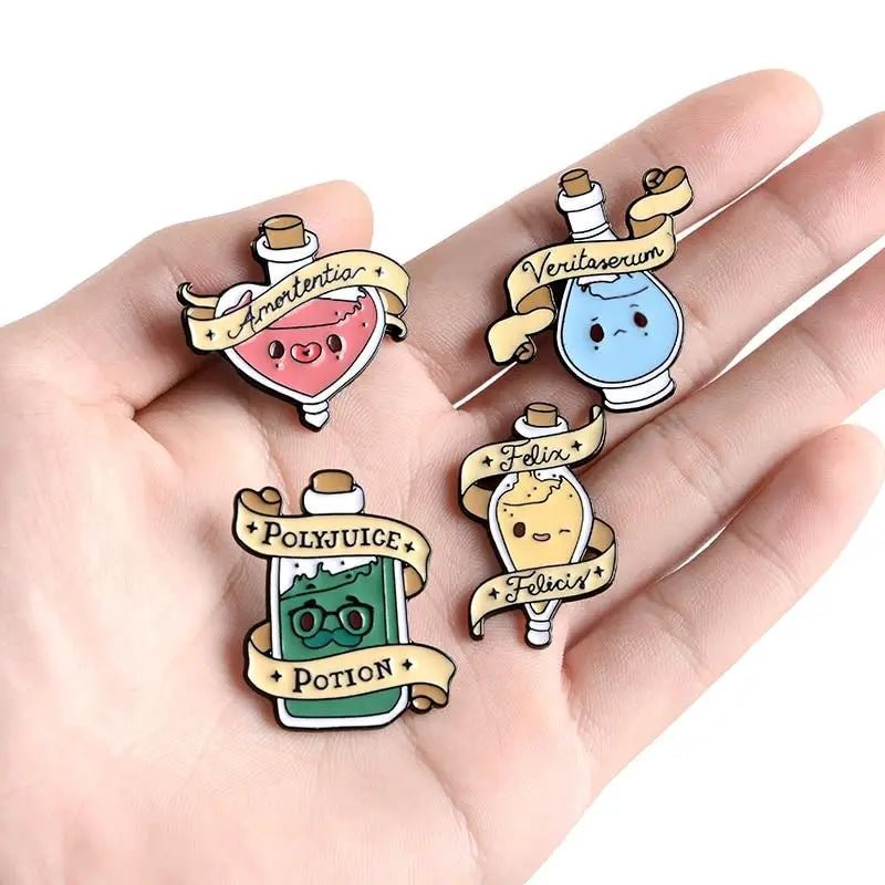 Kawaii Harry Potter Inspired Bubbling Potion Enamel Pins - Cosparty