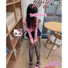 Kawaii Hello Kitty Printed Fishnet Tights for Cospartys and Gothic Style - fishnets