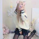 Kawaii Hello Kitty Printed Fishnet Tights for Cospartys and Gothic Style - Cosparty