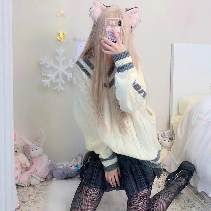 Kawaii Hello Kitty Printed Fishnet Tights for Cospartys and Gothic Style - Cosparty