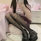 Kawaii Hello Kitty Printed Fishnet Tights for Cospartys and Gothic Style - Cosparty