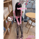 Kawaii Hello Kitty Printed Fishnet Tights for Cospartys and Gothic Style - Cosparty