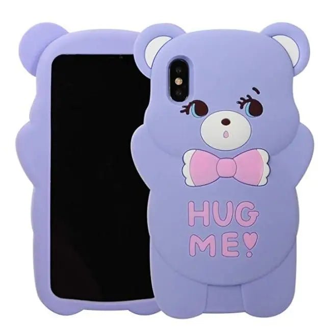 Kawaii Hug Me Bear 3D Rubber iPhone Case for Protection - Cosparty