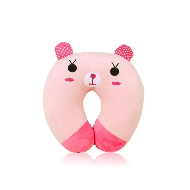 kawaii baby animals neck support pillow u shaped cushion travel cartoon animal airplane headrest by Cosparty