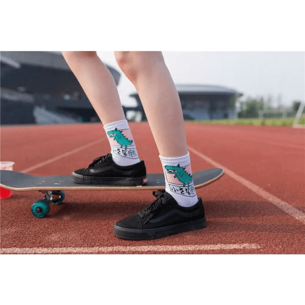 Kawaii Japanese Harajuku Cotton Prehistoric Socks - Cosparty