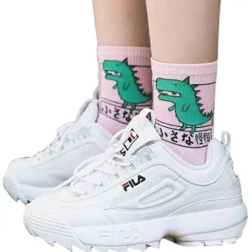 Kawaii Japanese Harajuku Cotton Prehistoric Socks - socks