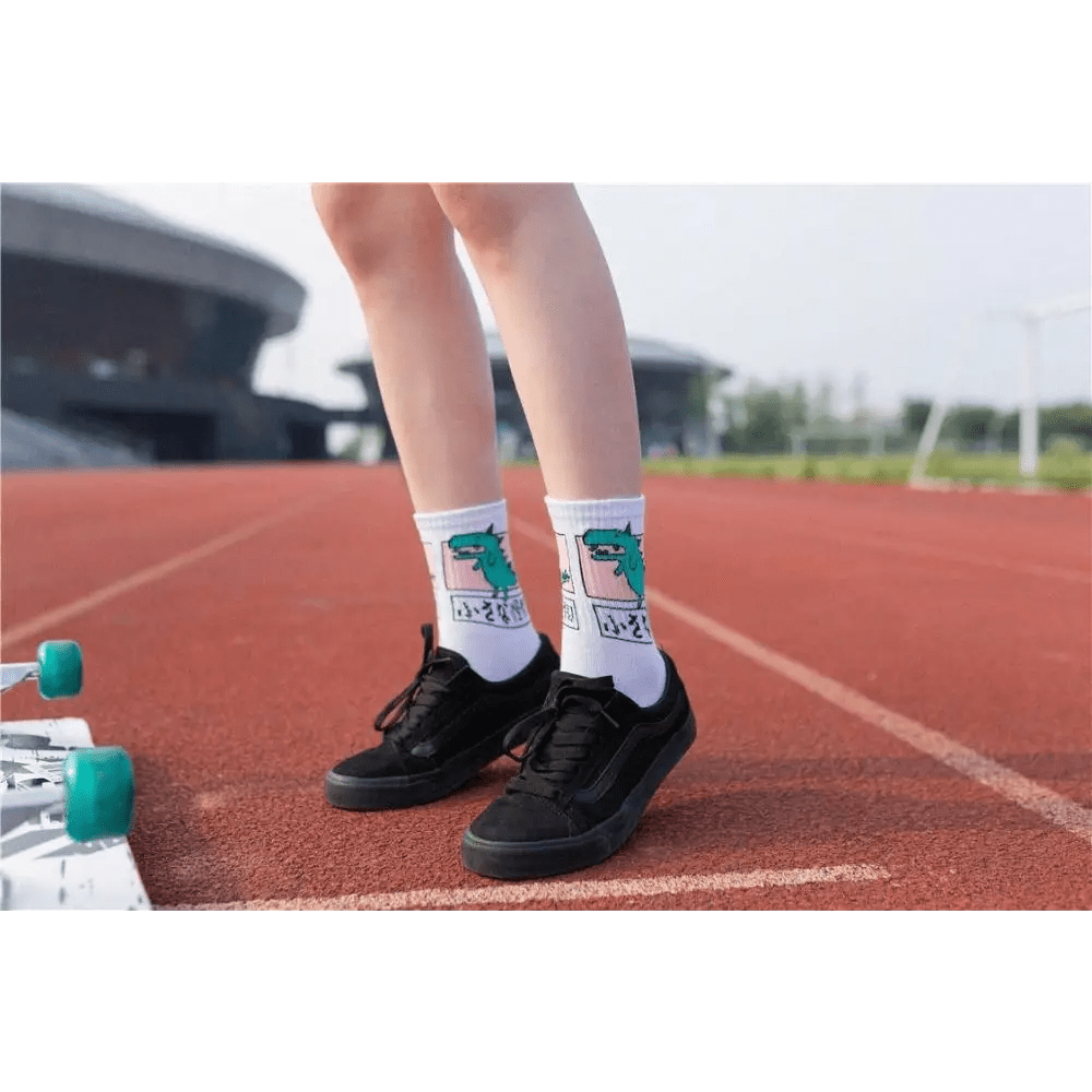 Kawaii Japanese Harajuku Cotton Prehistoric Socks - Cosparty