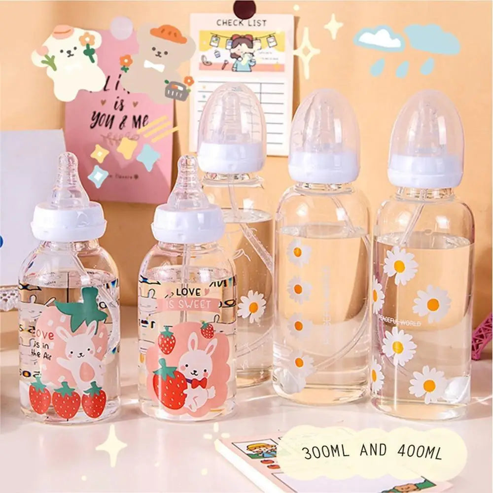 Kawaii Japanese Strawberry Bunny Sippy Cup for Cute Cospartys - bottles