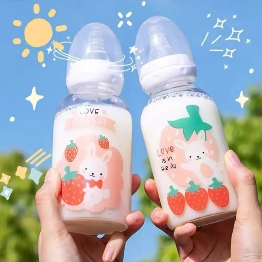 Kawaii Japanese Strawberry Bunny Sippy Cup for Cute Cospartys - Cosparty