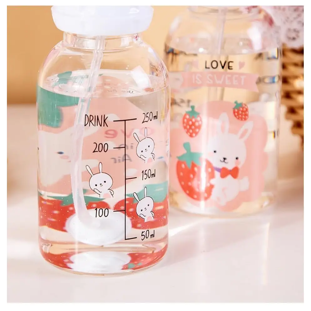 Kawaii Japanese Strawberry Bunny Sippy Cup for Cute Cospartys - bottles