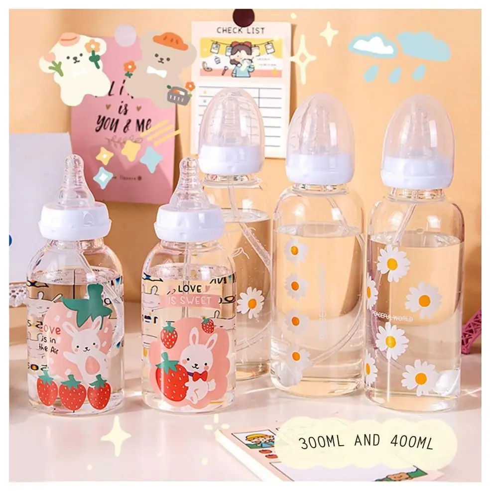 Kawaii Japanese Strawberry Bunny Sippy Cup for Cute Cospartys - bottles