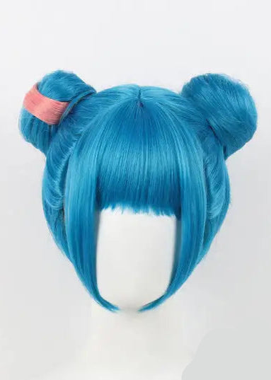Left Left Battle of Two Cities 2 Jinx Cos Wig Pill Head Double Hair Bag Need to be styled