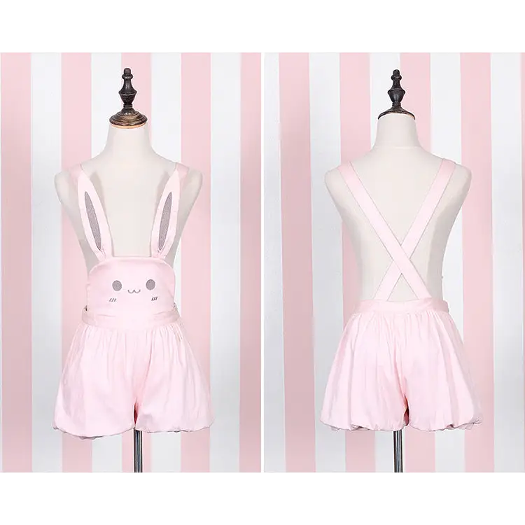 Pink bunny rabbit jumper dress pleated skirt dunagrees little space ddlg abdl cgl cglre age regression kawaii fashion outfit