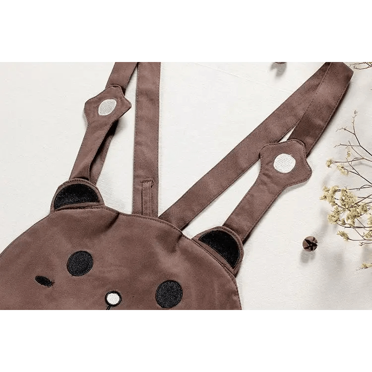 Kawaii Jumper Dress with Pleated Skirt and Criss Cross Straps - Cosparty