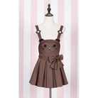 Kawaii Jumper Dress with Pleated Skirt and Criss Cross Straps - Dress