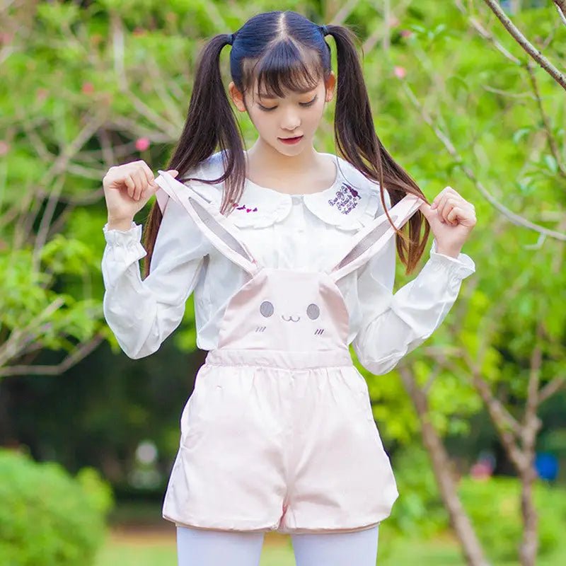 Kawaii Jumper Dress with Pleated Skirt and Criss Cross Straps - Cosparty