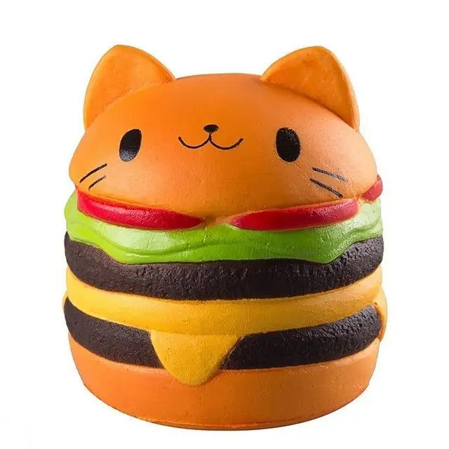 kawaii face junk food burger and fries squeeze toys squishy soft autistic stimming neko cat hamburgers little space cgl age regression by ddlg playground