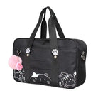 Black Kawaii Kitty Cat Duffle Bag Purse Handbag Messenger Tote