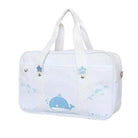 White Blue Whale Kawaii Duffle Bag Purse Handbag Messenger Tote