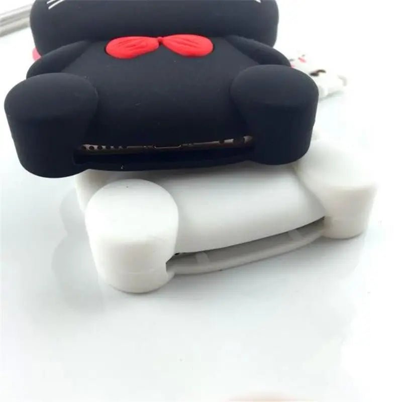 Kawaii Kitty Cat 3D Rubber iPhone Case for Ultimate Protection - Cosparty