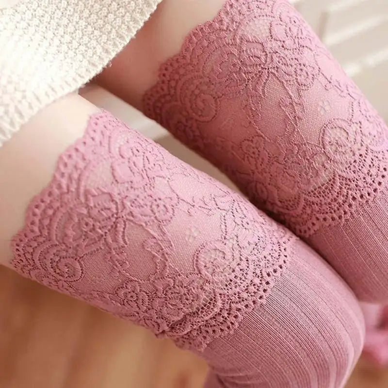 Kawaii Lace Stockings for Elegant Over - the - Knee Style - Cosparty