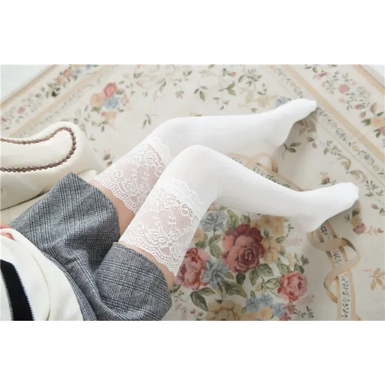 Kawaii Lace Stockings for Elegant Over-the-Knee Style - socks