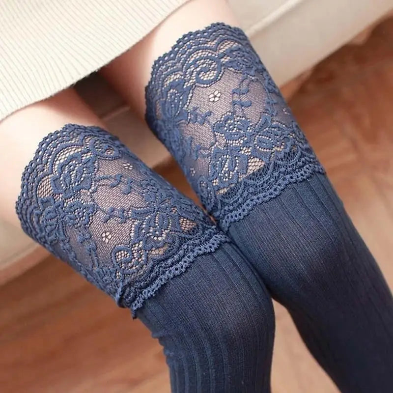 Kawaii Lace Stockings for Elegant Over-the-Knee Style - socks