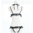 Kawaii Lacey Intimate Wear with Crotchless Panties and Harness - Cosparty