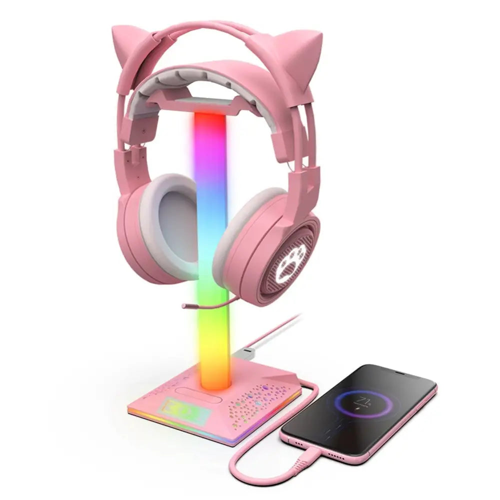 Kawaii LED Headset Stand for a Stylish Gaming Setup