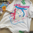 Kawaii Machine Gun Kitten T-Shirt In Stock for Daisy Duck Fans - Cosparty