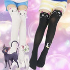 Kawaii Magical Girl Cat Leggings for Lovely Ladies - White Artemis - Leggings