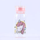 Kawaii Magical Girl Glass Water Bottles - Pink Unicorn - bottle