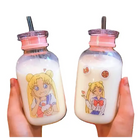 Kawaii Magical Girl Glass Water Bottles - bottle