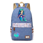 Kawaii Mermaid Backpack School Book Bag Cute Seashell Nautical Mythological Creature