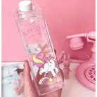 Kawaii Milk Carton Shaped Transparent Water Bottles - Cosparty