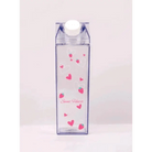 Kawaii Milk Carton Shaped Transparent Water Bottles - Cosparty