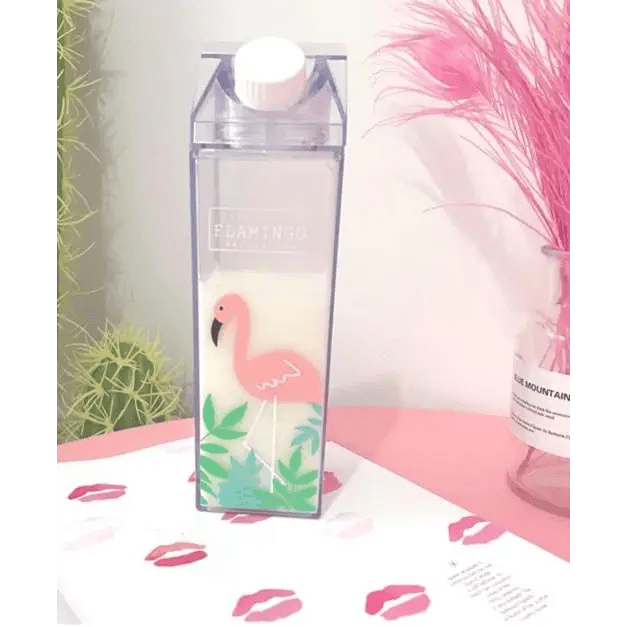 Kawaii Milk Carton Shaped Transparent Water Bottles - Cosparty