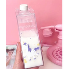 Glass Milk Carton Bottle - Have a Magical Day Unicorn - cup