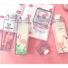 Kawaii Milk Carton Shaped Transparent Water Bottles - cup