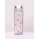 Kawaii Milk Carton Shaped Transparent Water Bottles - cup