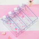 Kawaii Milk Carton Shaped Transparent Water Bottles - cup