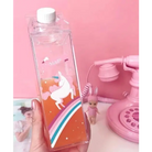 Glass Milk Carton Bottle - Magic Unicorn - cup