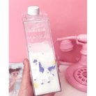 Kawaii Milk Carton Shaped Transparent Water Bottles - Cosparty