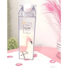 Kawaii Milk Carton Shaped Transparent Water Bottles - Cosparty