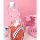 Kawaii Milk Carton Shaped Transparent Water Bottles - Cosparty